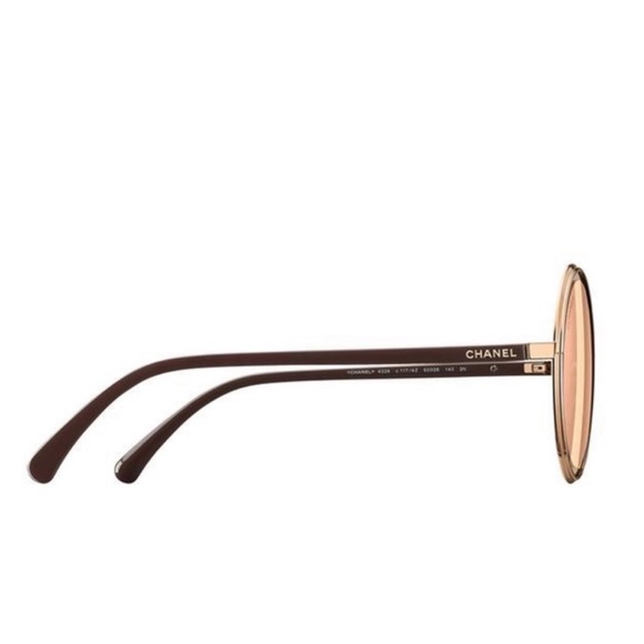 CHANEL 2017 Pink Gold Mirrored Sunglasses - Picture 4 of 13